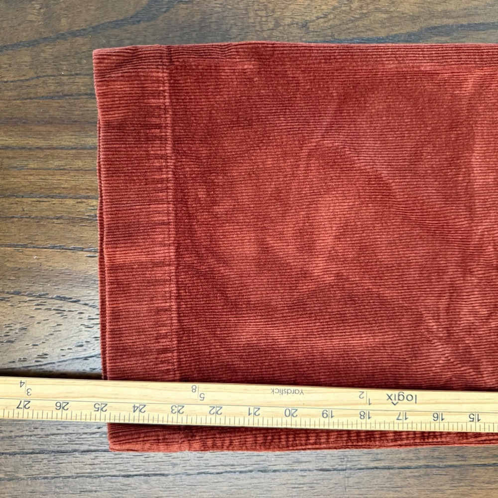 Maeve Anthropologie The Colette Corduroy Wide Leg Pants Rust Orange Size 33 - Picture 7 of 7